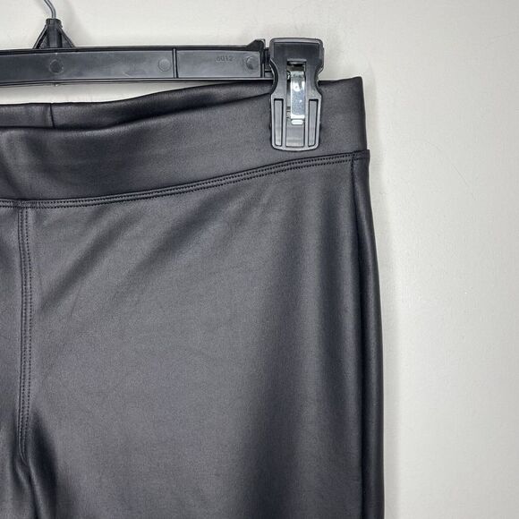 EXPRESS Pants Womens Small Black Faux Leather Skinny Leggings Flat Front Pull-On - Picture 2 of 6